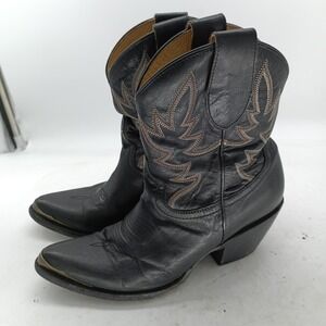 Idyllwind Womens Western Boots Black Leather Pointed Toe Stitched 8.5B s3